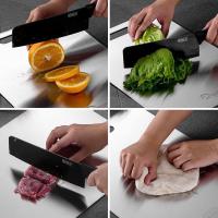 Titanium Cutting Board, 2 Piezas Tabla de Cortar de Titanio, con Almohadilla de silicona antideslizante, Garantizar el Sabor  de Los Ingredientes (34 * 23cm+25 * 15cm) - details 5