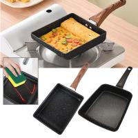 Sartén Cuadrada Antiadherente Para Huevo Y Rollitos De Huevos Mini Cocinita Plancha Para Desayuno Sartén De Freír Con Fundamento Plano - details 0