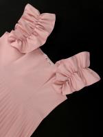 Vestido Midi A-Line Elegante Para Mujer Sin Mangas Con Volantes Y Cuello Cuadrado Vestido Casual Modesto Para Fiestas Y Días Normales - details 6