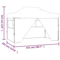 vidaXL Carpa plegable para celebraciones con 4 paredes blanco 3x4,5 m - details 7