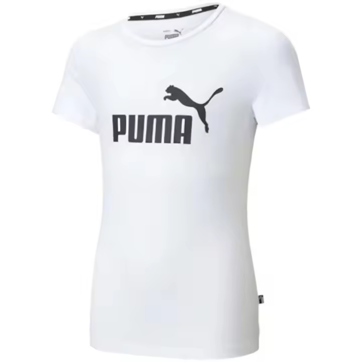 Camiseta de Manga Corta Puma Essentials Logo para mujer en color blanco - 1