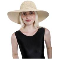 Kebedo Moda Sombrero de Playa de  ala Ancha 11 cm, Sombrero de Paja de Papel para el Sol de Verano, Viaje, Piscina, Viaje, Protección Solar, Pamela Grande para Mujer Adulto Talla Única Transpirable Ajustable 56-57 CM - details 4