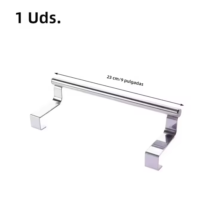 Rack De Toalla De Acero Inoxidable 1PC Soporte Colgante Para Puerta Baño Cocina Armario Herramienta De Almacenamiento Fácil Instalación - 1