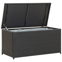 vidaXL Caja de almacenaje jardín ratán sintético 100x50x50 cm en color Marrón/Negro/Gris y más - details 1