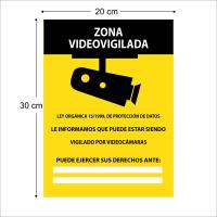 Cartel Zona Videovigilada PVC Rígido - details 0