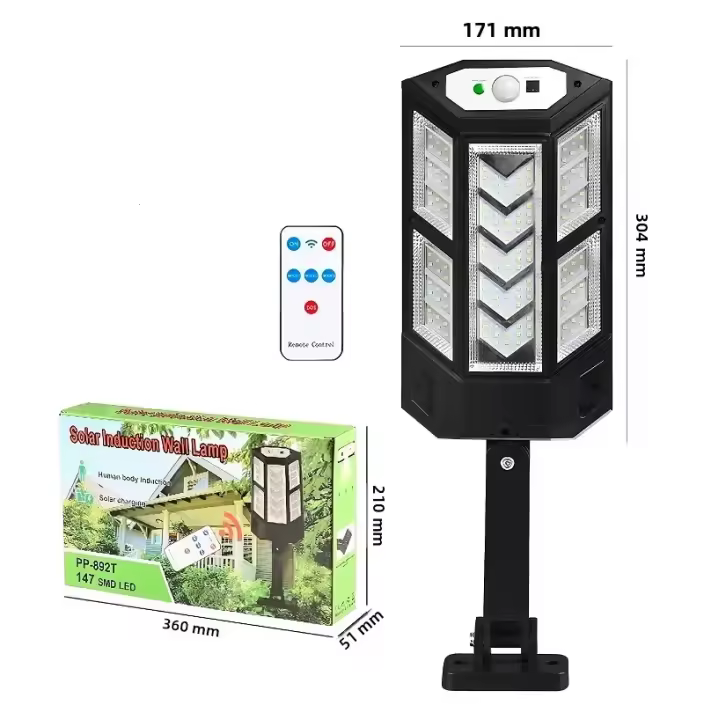 Lámpara Solar LED Super Potente 600000LM Para Exteriores Con Sensor De Movimiento 3 Modos Impermeable Luz De Jardín Con Control Remoto Y Sensor De Movimiento - 1