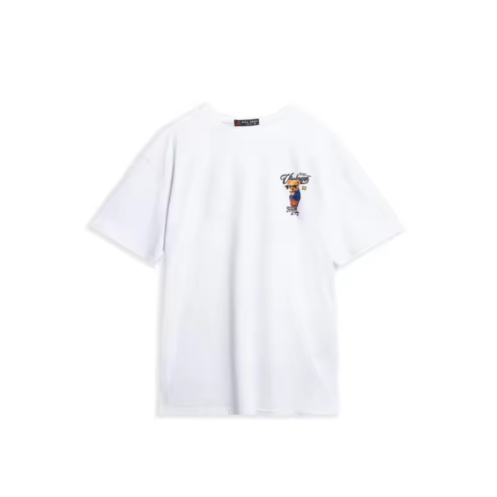 Camiseta Area Zero Blanca Vantage Bear Oversized Tee - 1