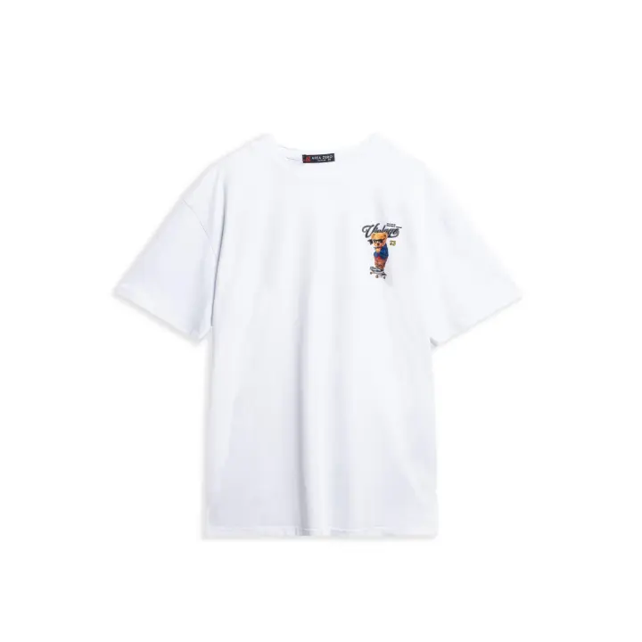 Camiseta Area Zero Blanca Vantage Bear Oversized Tee - 1