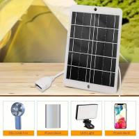 Cargador Solar Portátil 10W/5W USB 5V Para Móviles Y Uso Al Aire Libre Energizado Por Energía Solar Panel De Silicona Monocrómica Tamaño 30*14.5CM Peso 200g - details 1
