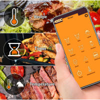 Termómetro De Carne Inalámbrico Para Horno Asador Barbacoa Cebollero Rotisserie Digital Inteligente Bluetooth Accesorio De BBQ - details 4