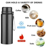 Botella Termo De Acero Inoxidable 1L Para Agua Fría Y Caliente Té Café Con Aislamiento Térmico De 12-24 Horas - details 1