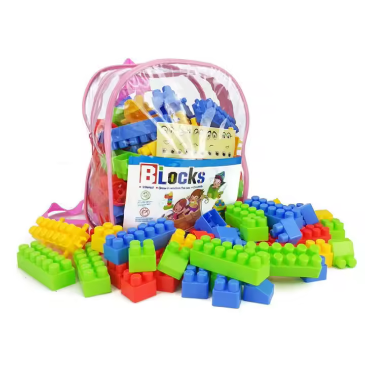 Juguetes Educativos De Bloques De Construcción Grandes Y Ecológicos Para Niños 130 Piezas Juego De Rompecabezas Para Desarrollar La Inteligencia - 1