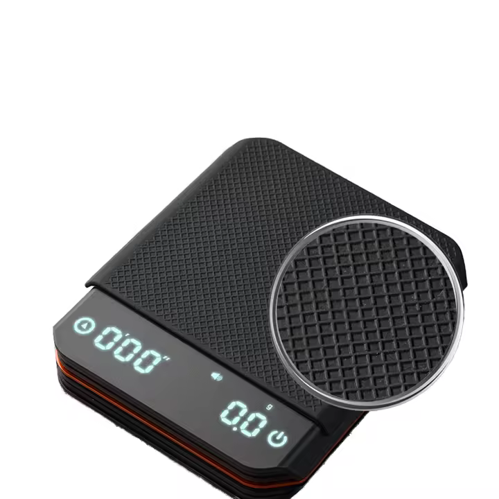 Báscula de café digital con temporizador, 2 kg/0,1 g, mini báscula de café recargable de alta precisión con 3 modos para café espresso y café vertido, báscula de café digital portátil - 1
