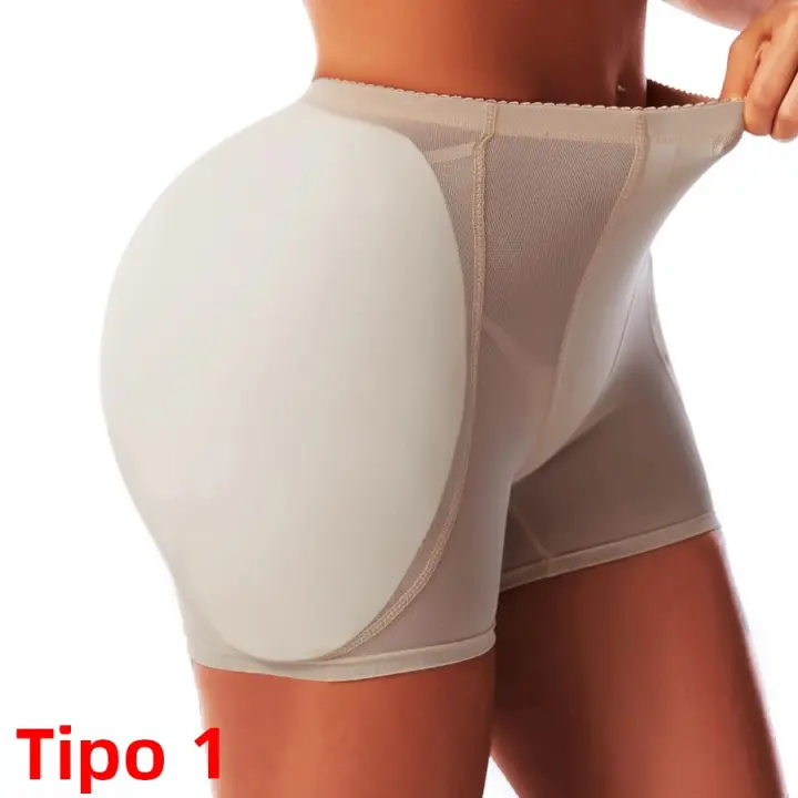 Pantalones De Control Con Esponja Gruesa Y Levantador De Glúteos Sujetador De Cintura Levantador De Caderas Aumentador De Glúteos Falsas Caderas Modeladoras Para Mujer - 1