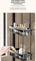Caddy De Ducha Sin Perforar Organizador De Almacenamiento Para Puerta De Baño Estante De Toalla Para Espacio De Bañarse Conveniente Moderno Y Sencillo - details 3