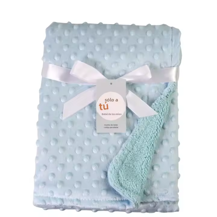Manta Bebé 76*102CM Doble Capa Suave Térmica Para Recién Nacidos Envoltura De Baño Y Carritos De Bebé Abrazadera De Sueño Para Todas Las Estaciones - 1
