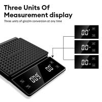 Báscula De Café Precisión Alta 3kg/0.1g Con Pantalla LCD Retroiluminada Y Timer Accesorios De Cocina Digital ABS+Silicona - details 11