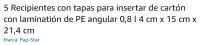 Papstar, 5 Recipientes con tapas para insertar de cartón con laminatión de PE angular 0,8 l 4 cm x 15 cm x 21,4 cm - details 0