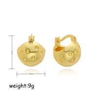 Pendientes geométricos de Cobre de círculo Fino para Mujer, Color Dorado/Plisado, joyería delicada para la Oreja, regalo, recién legados - details 1