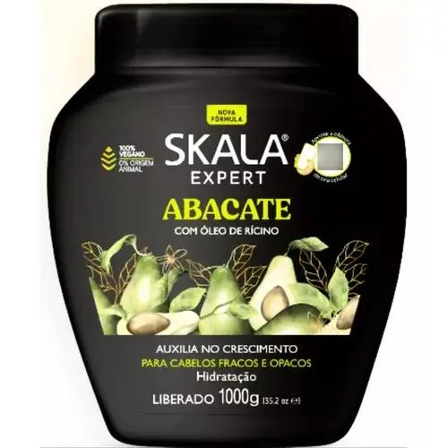 Mascarilla Capilar, Abacate, Skala Expert, Hidratación Fuerza y Brillo, Co-Wash, Vegano, Aceite de Ricino. - 1