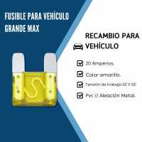 Banner - Fusible para vehiculo 20A 32V DC grande maxi amarillo