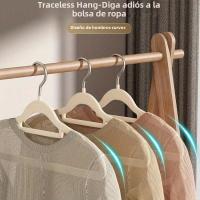 5-pcs Perchas De Ropa De Plush Para Uso Doméstico Antideslizantes Ultrafinas Uso Dual Seco Y Húmedo Sin Marcas - details 0