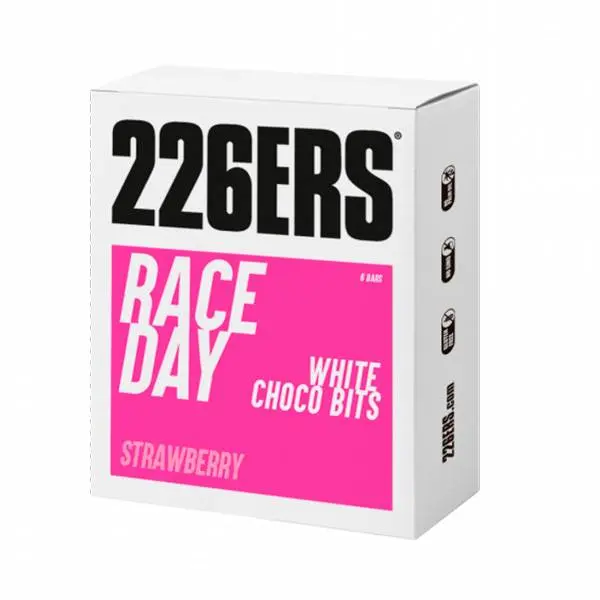 226ERS Box Race Day Bar Choco Bits x 40g - Sabor Fresa-Chocolate Blanco - 1