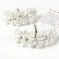 144Pcs Bouquet De Rosas Artificiales Para Decoración De Hogar Y Wedding Flores Falsas De Papel Para Regalos De Navidad Accesorios De Adorno Para Fiesta De Aniversario Y Bodas - details 11