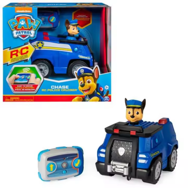 PATRULLA CANINA - PATRULLA CANINA - COCHE TELEDIRIGIDO DE CHASE - Coche RC de Chase con 2 Direcciones Fácil de Manejar para Principiantes Patrulla Canina - 2.4GHZ hasta 76m - 6054190 - Juguetes Niños 3 Años + - 1