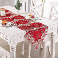 Decoración De Mesa Neutra Para Navidad Tela De Mesa De Lujo Con Encaje De Nogal 70x15 Pulgadas Impermeable Estilo Encaje Estampado Rayado - details 21