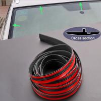 Tira De Sellado De Goma Para Coche Protector De Borde Ventanas Parabrisas Techo Solar Tira De Sellado De Clima Negra EPDM 3m Ancho 14/19mm - details 0