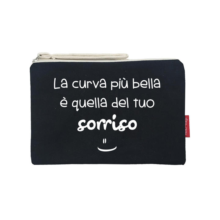 Hello-bags Damen Kulturbeutel „CurVABELLA“ – Schwarz, Vielseitig Als Geldbörse Oder Kosmetiktasche