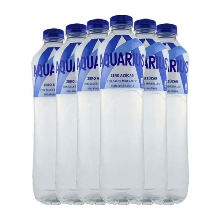 Bebida isotónica Aquarius Zero limón 1.5 litros x 6 botellas. Total de 9 litros - 1