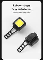Luz De Bicicleta Frontal Y Trasera USB Recargable COB LED Impermeable IPX 5 Para MTB Con Luz De Cabeza Y Advertencia - details 6