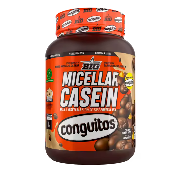 MICELLAR CASEIN CONGUITOS (1KG)  CHOCOLATE - Big + mix regalo  Baja en grasas  Alta calidad  Deliciosa  Nutritiva - 1