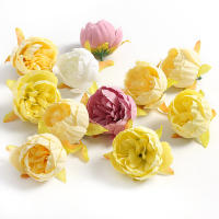 10/20Pcs Flores Artificiales De Peonía Para Decoración De Hogar Bodas Accesorios De Corona De Novia Fiestas DIY Material Seda - details 3