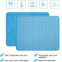 Alfombra De Enfriamiento Para Perros Y Gatos Alfombra De Sueño Transpirable Y Lavable De Seda Hielo Para El Verano - details 6