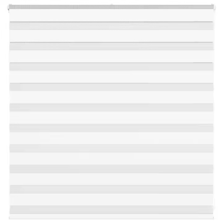 vidaXL Estor cebra blanco 140x100 cm tejido ancho 135,9 cm poliéster - 1
