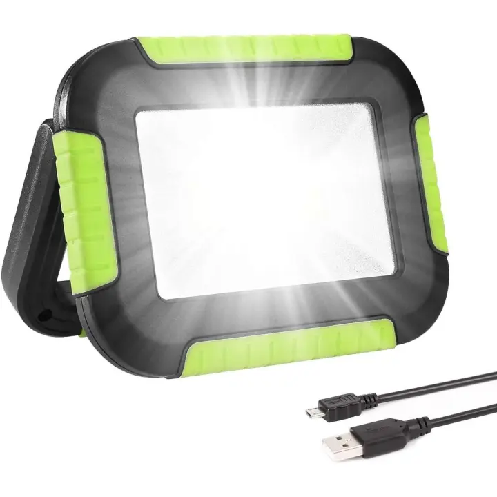 LE Luz de camping recargable, luz de trabajo portátil de 1000 lúmenes recargable, linterna brillante para acampar al aire libre con banco de energía de 4400 mAh, 3 modos LED Floo - 1