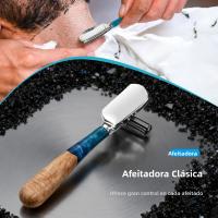 Afeitadora Manual De Calidad Para Hombres Vintage Hecha De Resina Y Aleación De Zinc Uso Unisex Para Afeitar Cejas Barba Y Cuello Regalo De San Valentín Halloween Navidad - details 1