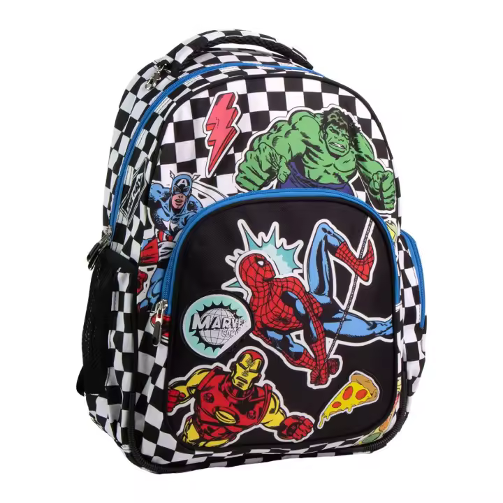 Mochila Escolar Mediana Marvel Superhéroes Adaptable a Carro Talla M - Cerdá - 1