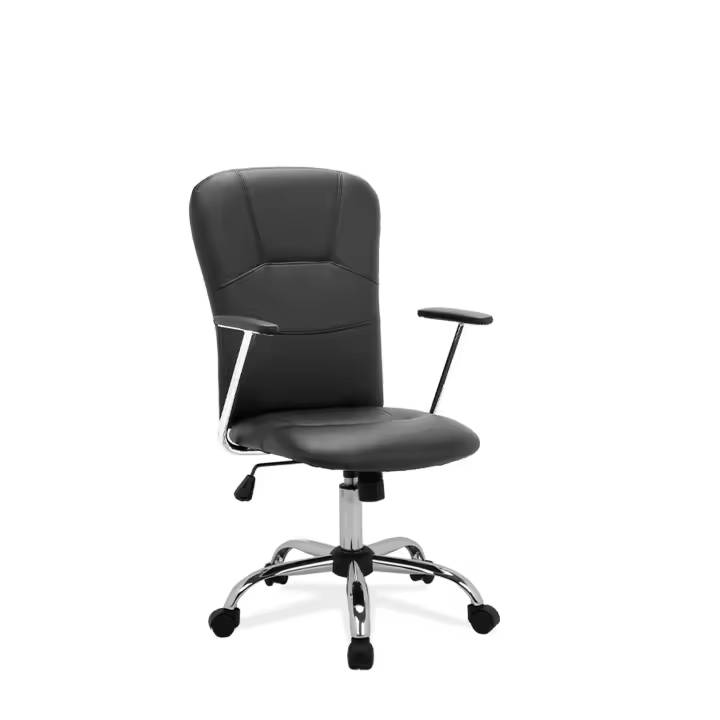 Furniture Style S.L. Silla de Oficina Furniture Style Magali en Símil Piel con Apoyabrazos Acolchado y Ruedas - 1