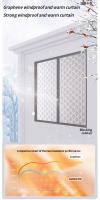 Cortinas Térmicas De Invierno a Prueba De Viento Y Aisladas Ventanas Con Protección Contra El Frío Y El Ruido Cubierta Para Ventanas De Escritorio - details 2