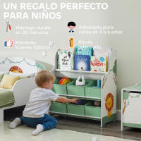 AIYAPLAY Estantería Infantil para Juguetes, con 6 Cajas Extraíbles de Tela no Tejida, Organizador de Juguetes con 2 Estantes, para Habitación Infantil, Sala de Juegos, Guardería, 63x30x71 cm - details 5