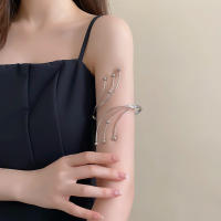 Pulseras De Brazo Superior De Hojas Y Flores De Metal Ajustables Para Mujer Joyería De Mano Accesorios De Regalo Con Salida Hollow out - details 27