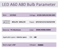 10PCS Bombillas LED E27 De Alta Luminosidad 8W-24W Luz Caliente Fría Para Hogar Dirección Living Room Iluminación AC220V 230V 110V - details 1