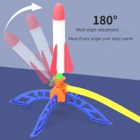 Juego De Juguete Para Niños Con Launcher De Rocket De Aire Con Bomba De Pies Juego Deportivo Al Aire Libre Para Niños Set De Juegos De Salto Y Movimiento Desarrolla La Capacidad De Agarrar Y Moverse - details 2