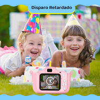 Camara Fotos Infantil, 1080P HD Camara de Fotos para niños, Juguetes de cámara Fotos niños, Regalo cumpleaños para niña de 3 4 5 6 7 8 9 10 años, con Tarjeta SD de 32 GB (Rosa) - details 1