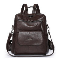 Mochila retro de PU de gran capacidad para mujer, bolso informal de doble uso, novedad de 2025 - details 7