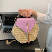 Bolso De Hombro Para Mujer Verano Moda Hecho a Mano De Paja Cruzbody Pequeño Mensajero Viaje Playa Tassel Bolso Monedero - details 22